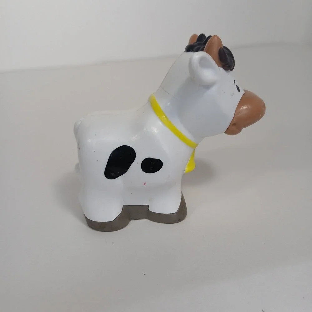 Fisher Price Little People Cow Chicken & Farmer - Farm Animal Lot Of 3
